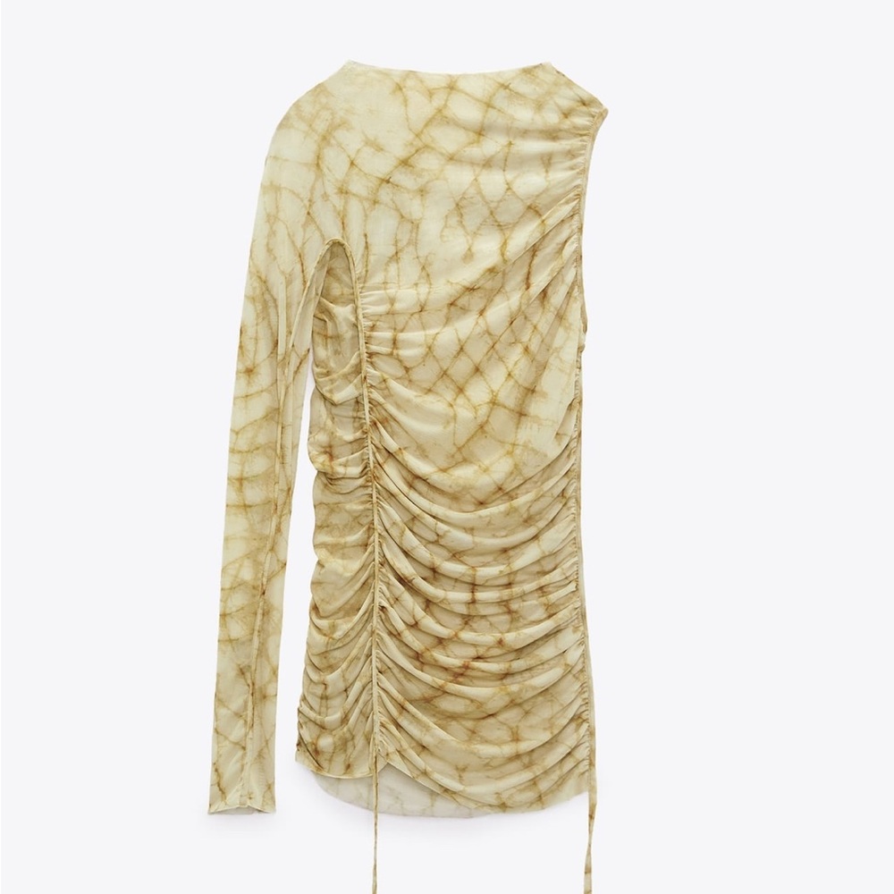 Zara printed Tulle asymmetrical top